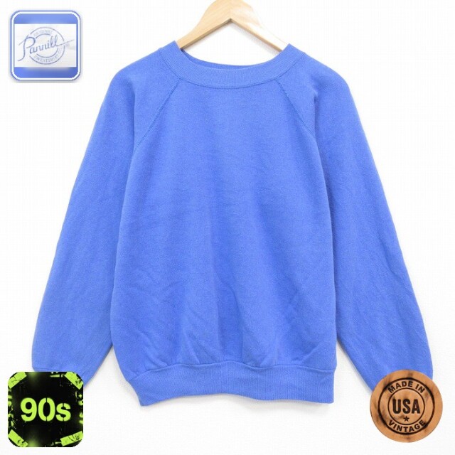 【20%OFF】90s ラグランスウェット ネイビー メンズL相当 | 古着