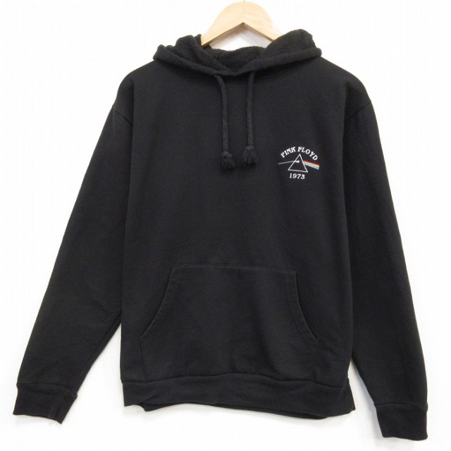 古着通販 L☆古着 長袖 スウェット パーカー メンズ 黒