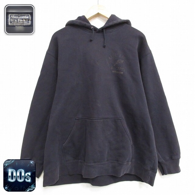 【20%OFF】アバクロンビー 00s 長袖スウェットパーカー ネイビー メンズXL相当 | 古着
