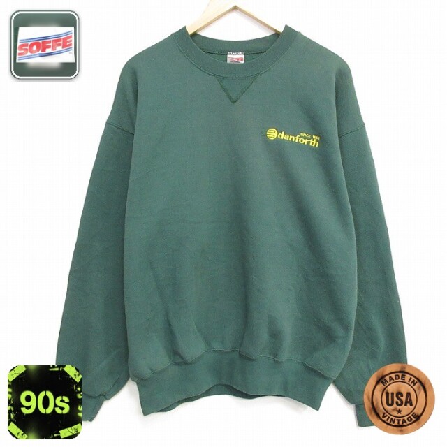 【20%OFF】90s 長袖スウェット グリーン メンズXL相当 | 古着