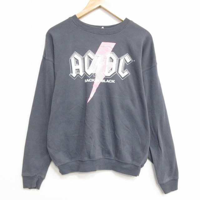 AC/DC 長袖スウェット ロック グレー メンズL相当 | 古着