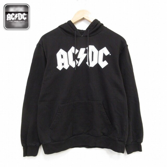 【20%OFF】AC/DC 長袖スウェットパーカー ブラック メンズL相当 | 古着