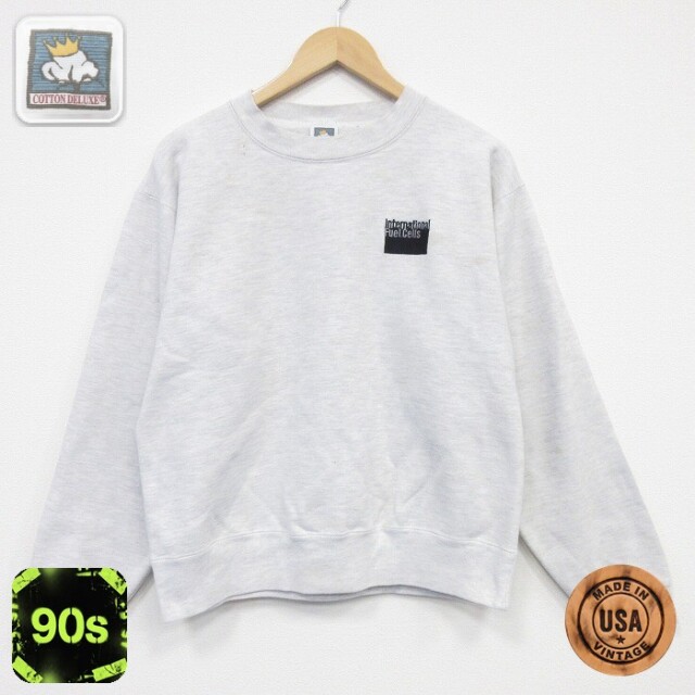 【20%OFF】90s 長袖スウェット 霜降り グレー メンズL相当 | 古着