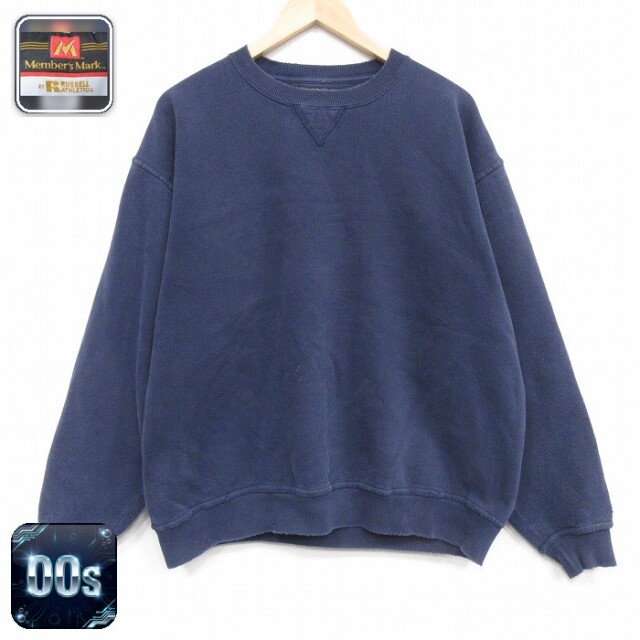 【20%OFF】ラッセル メンバーズマーク 00s 長袖スウェット ネイビー メンズXL相当 | 古着