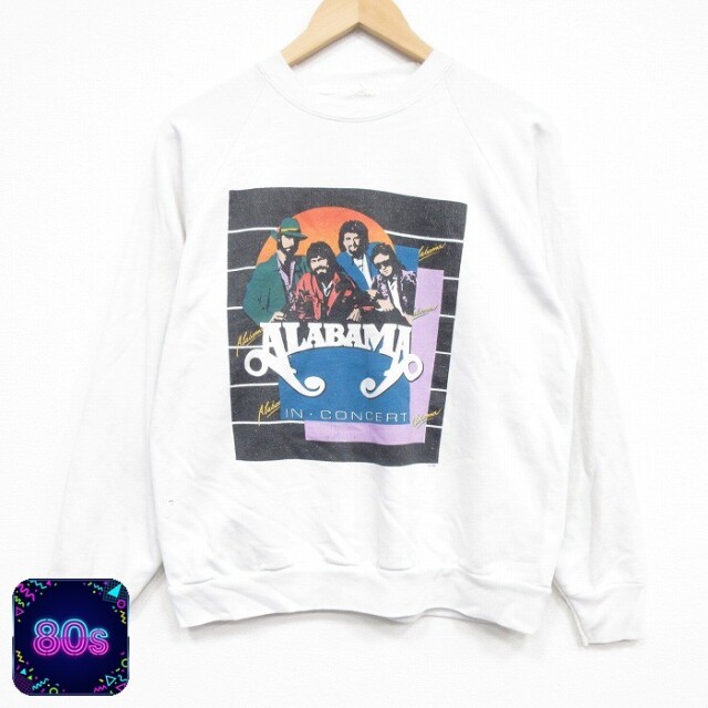 【20%OFF】80s ラグランスウェット アラバマ ホワイト メンズM相当 | 古着