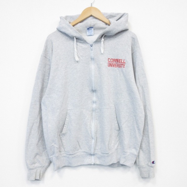 チャンピオン 90s フルジップスウェット ユーネル グレー XL | 古着