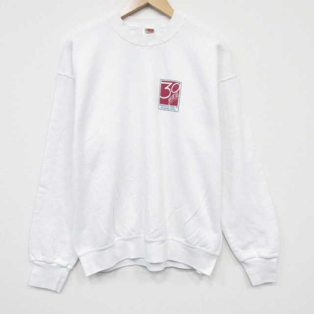 フルーツオブザルーム 90s 長袖スウェット ホワイト メンズL相当 | 古着