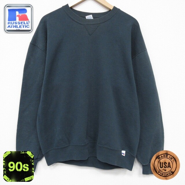 ラッセル 90s 長袖スウェット グリーン メンズXL相当 | 古着