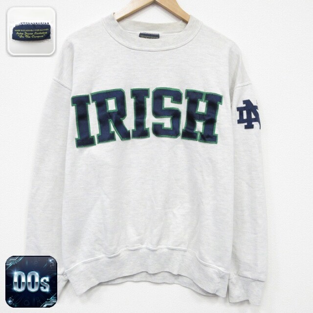 【20%OFF】00s 長袖スウェット IRISH グレー メンズL相当 | 古着