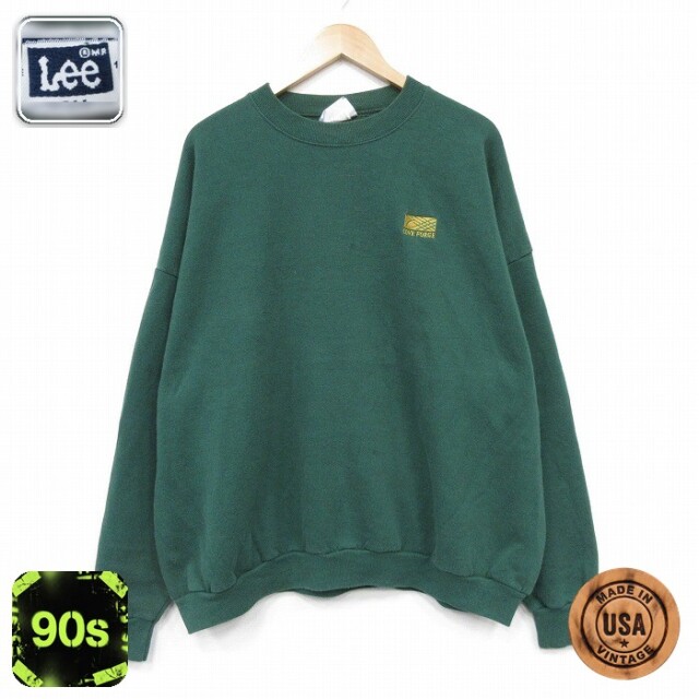【20%OFF】リー 90s 長袖スウェット COVE グリーン メンズXL相当 | 古着