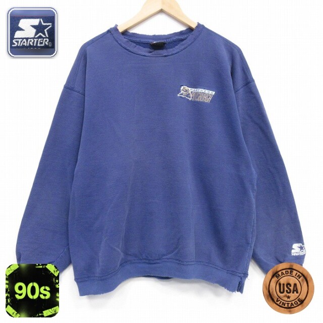 【20%OFF】スターター 90s 長袖スウェット ピッツバーグパンサーズ ネイビー メンズXL相当 | 古着