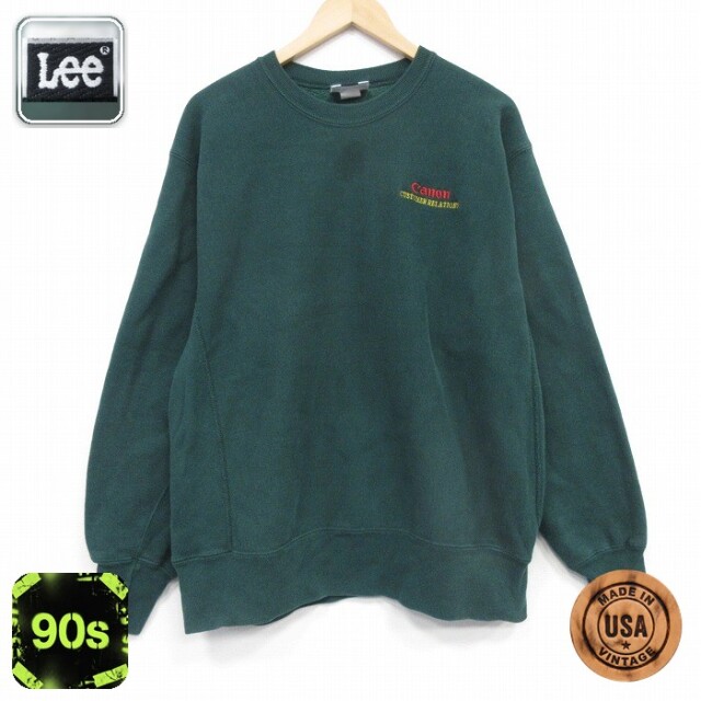 【20%OFF】リー 90s 長袖スウェット キャノン グリーン メンズXL相当 | 古着