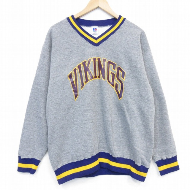 ラッセル 80s 長袖スウェット VIKINGS グレー メンズXL相当 | 古着