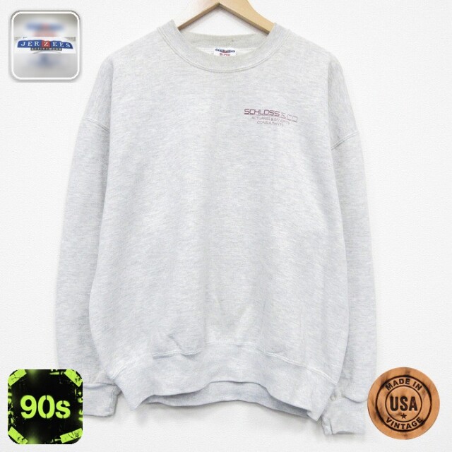 【20%OFF】ジャージーズ 90s 長袖スウェット SCHLOSS グレー メンズXL相当 | 古着