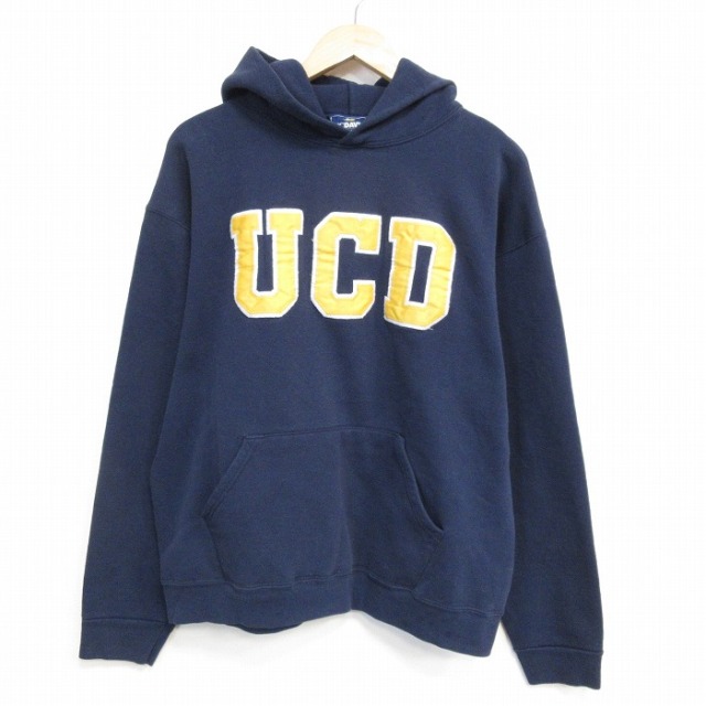 90s 長袖パーカー UCD ネイビー メンズXL相当 | 古着