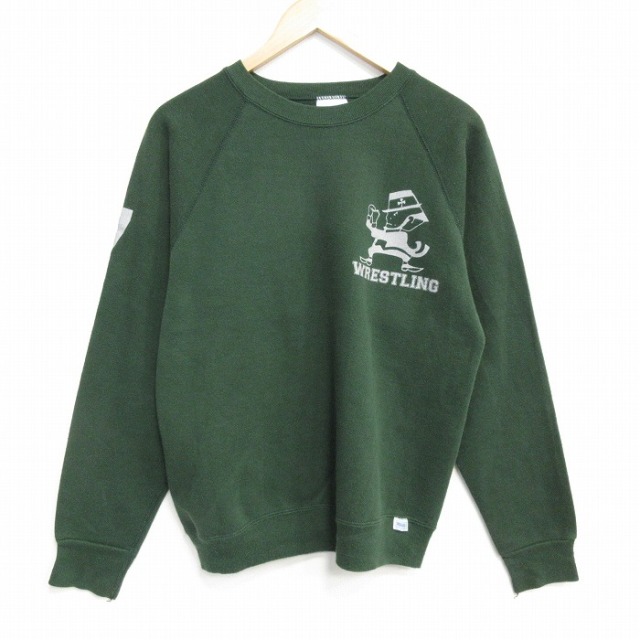 ディスカス 90s 長袖スウェット レスリング ラグラン グリーン メンズM相当 | 古着