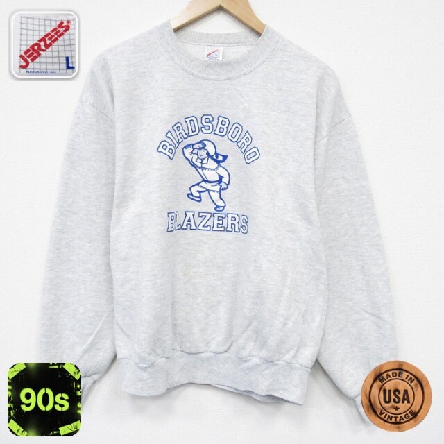 【20%OFF】ジャージーズ 90s 長袖スウェット BLAZERS グレー メンズL相当 | 古着