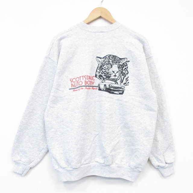 ヘインズ 00s 長袖スウェット ヒョウ グレー XL | 古着