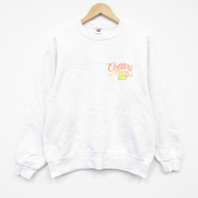フルーツオブザルーム 90s 長袖スウェット Colters ホワイト メンズM相当 | 古着