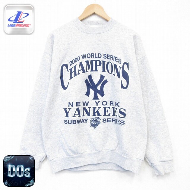【20%OFF】00s 長袖スウェット NEW YORK YANKEESプリント グレー メンズL相当 | 古着
