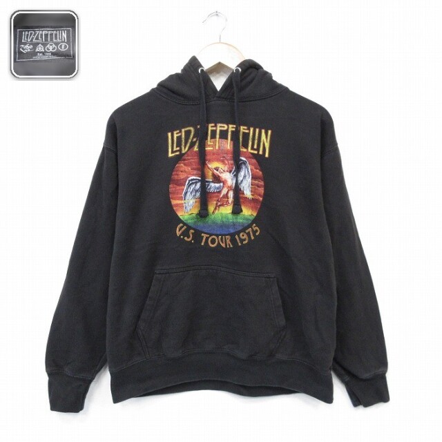 【20%OFF】レッドツェッペリン 長袖スウェットパーカー ブラック メンズL相当 | 古着