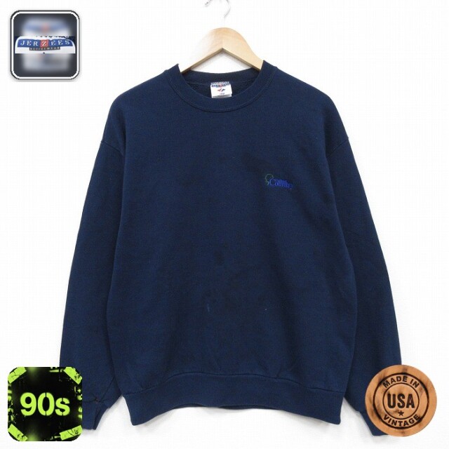 【20%OFF】ジャージーズ 90s 長袖スウェット カントリー ネイビー メンズM相当 | 古着