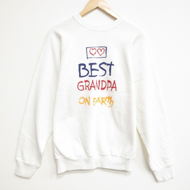 TULTEX 80s ラグランスウェット BEST ホワイト メンズL相当 | 古着
