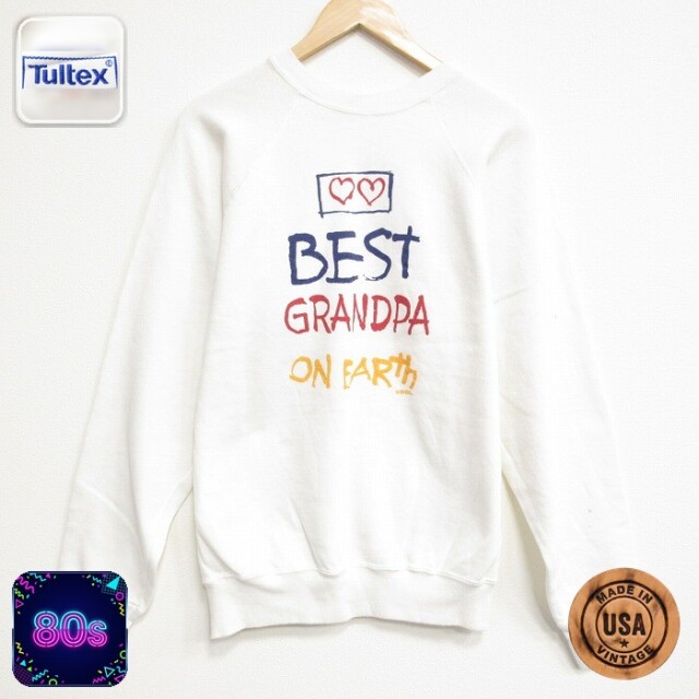 【20%OFF】TULTEX 80s ラグランスウェット BEST ホワイト メンズL相当 | 古着