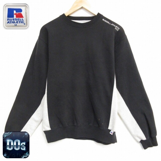 【20%OFF】ラッセル 00s 長袖スウェット ツートンカラー ブラック メンズM相当 | 古着