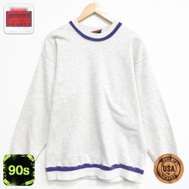 【20%OFF】90s 長袖スウェット グレー メンズL相当 | 古着
