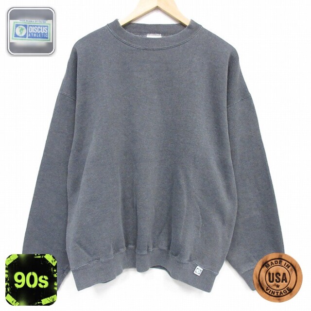 【20%OFF】ディスカス 90s 長袖スウェット グレー メンズXL相当 | 古着