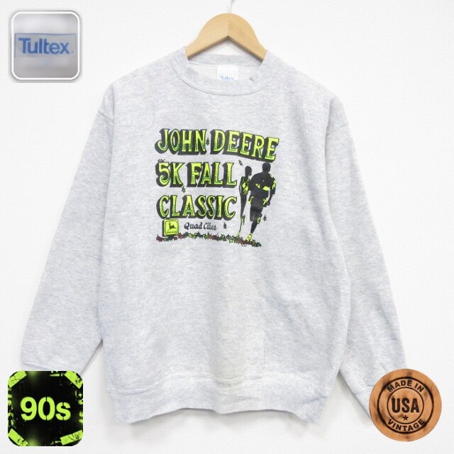 【20%OFF】90s 長袖スウェット ジョンディアマラソン グレー メンズL相当 | 古着