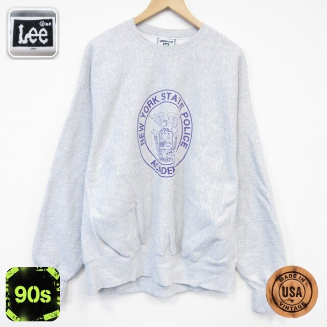 【20%OFF】リー 90s 長袖スウェット ポリス リバースタイプ グレー メンズXL相当 | 古着