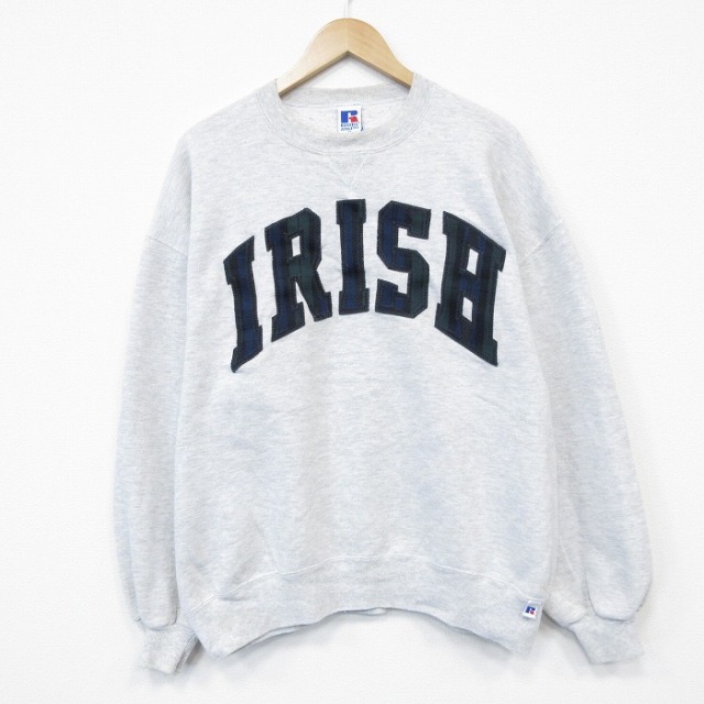 ラッセル 90s 長袖スウェット IRISH グレー メンズXL相当 | 古着
