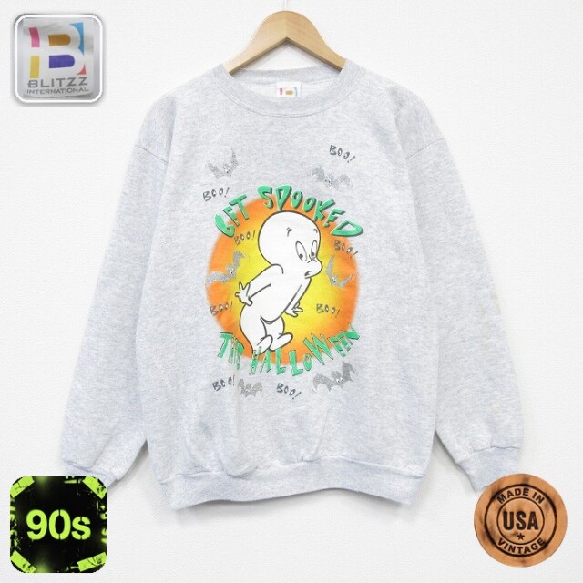 【20%OFF】90s 長袖スウェット キャスパー グレー メンズM相当 | 古着
