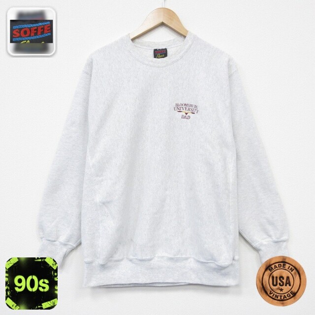【20%OFF】90s 長袖スウェット DADカレッジ グレー メンズXL相当 | 古着