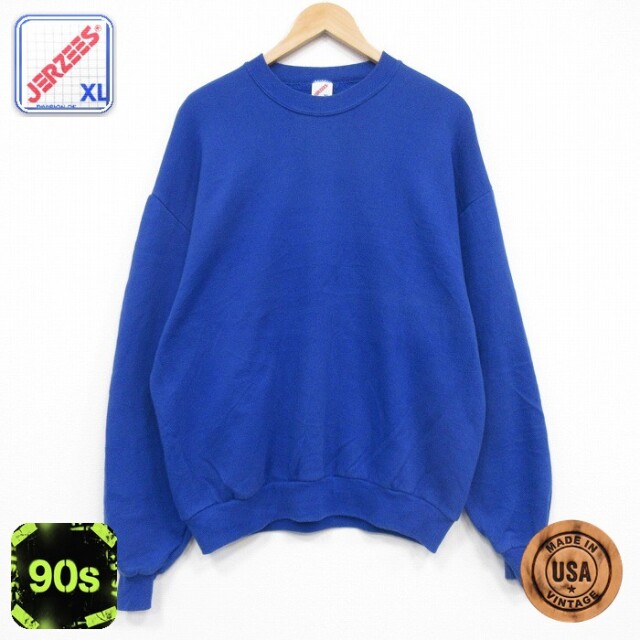 【20%OFF】ジャージーズ 90s 長袖スウェット ブルー メンズL相当 | 古着
