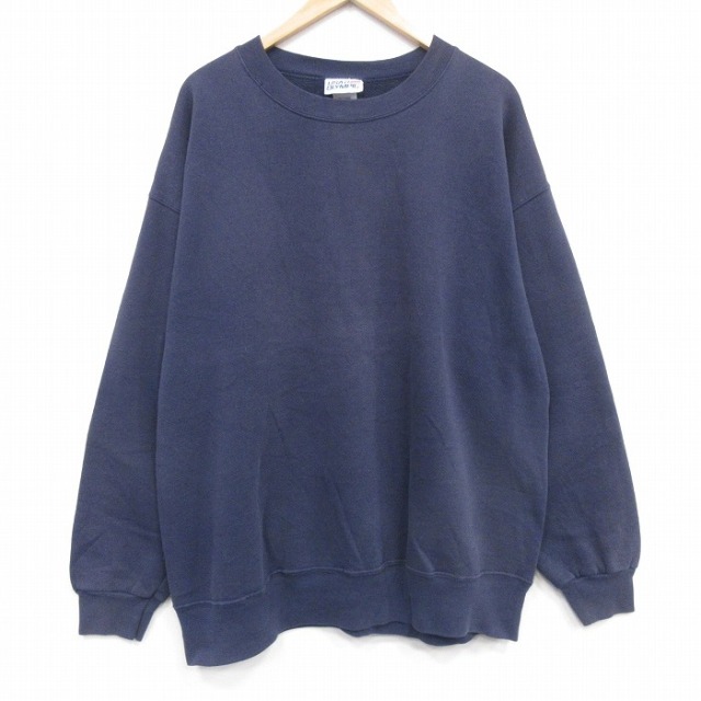 00s 長袖スウェット ネイビー メンズXL相当 | 古着