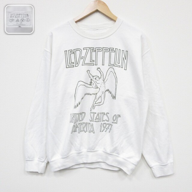 【20%OFF】レッドツェッペリン 長袖スウェット ホワイト メンズL相当 | 古着