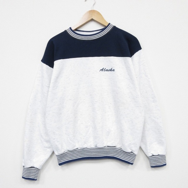 90s 長袖スウェット アラスカ ホワイト メンズL相当 | 古着