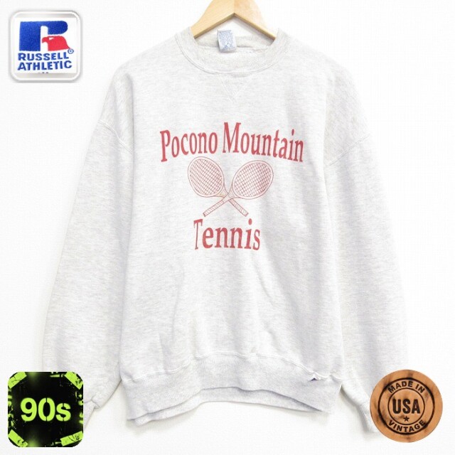 【20%OFF】ラッセル 90s 長袖スウェット テニス グレー メンズXL相当 | 古着