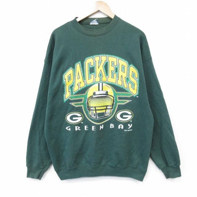 グリーンベイペッカーズ 90s 長袖スウェット NFL グリーン メンズXL相当 | 古着