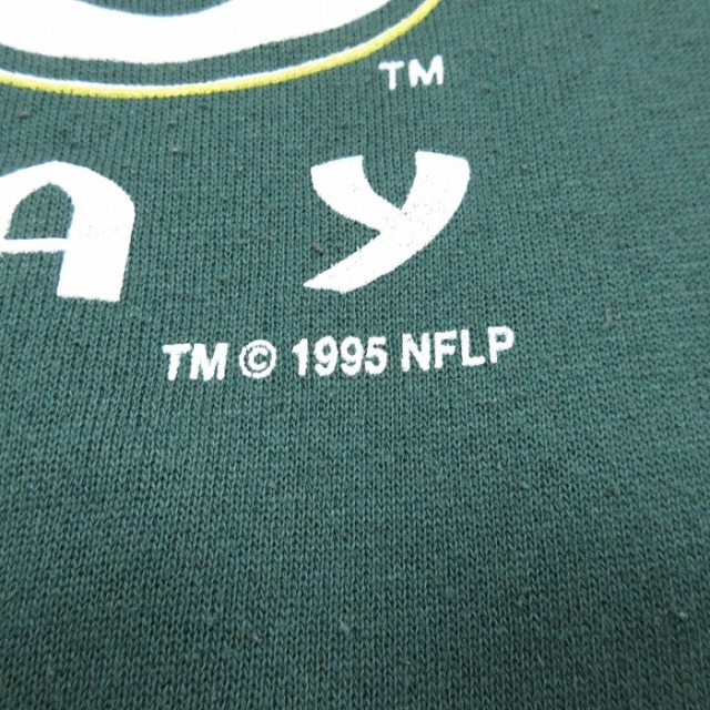 古着通販 XL☆古着 長袖 スウェット メンズ 90年代 90s NFL グリーン