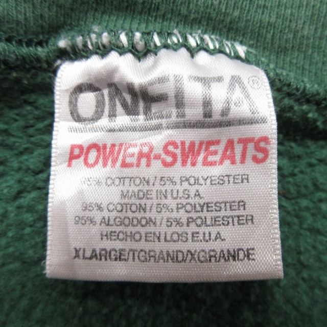 古着通販 XL☆古着 オニータ ONEITA 長袖 スウェット メンズ 90年代