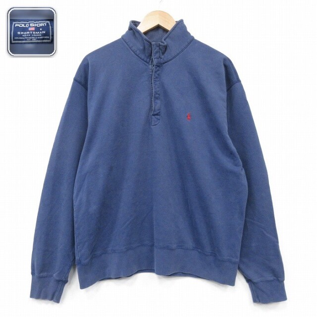 【20%OFF】ラルフローレン 長袖スウェット ワンポイントロゴ ネイビー メンズXL相当 | 古着