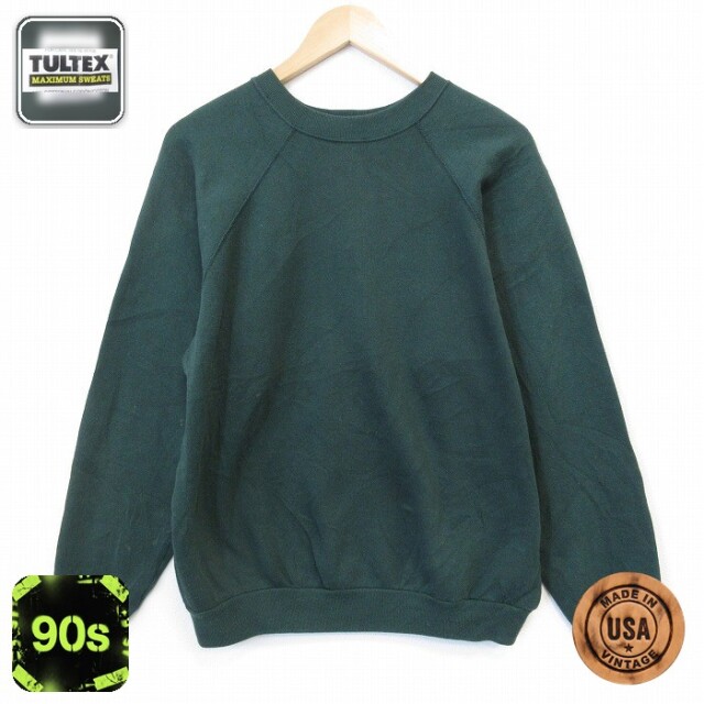 【20%OFF】TULTEX 90s 長袖スウェット グリーン メンズM相当 | 古着