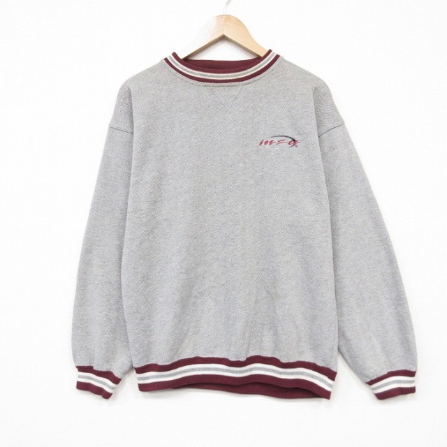 00s 長袖スウェット MSU グレー メンズL相当 | 古着