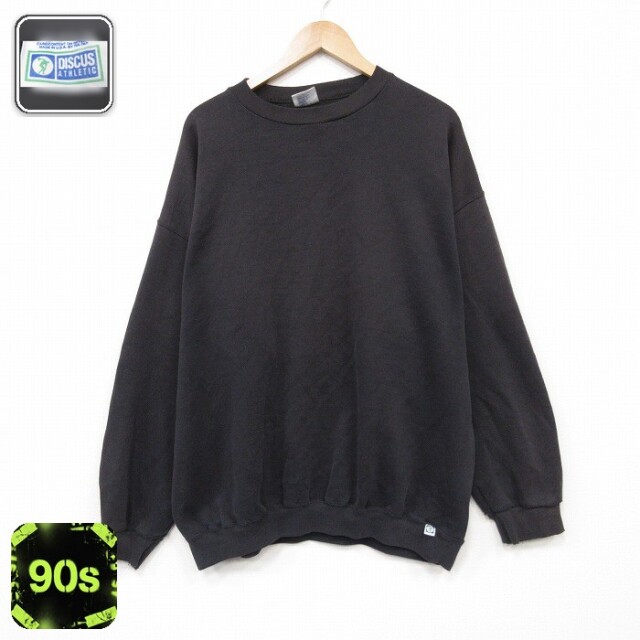 【20%OFF】ディスカス 90s 長袖スウェット ブラック メンズXL相当 | 古着