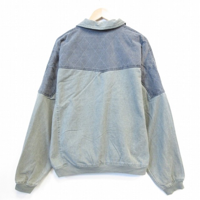 古着通販 XL☆古着 長袖 ハーフジップ トップス メンズ 90年代 90s