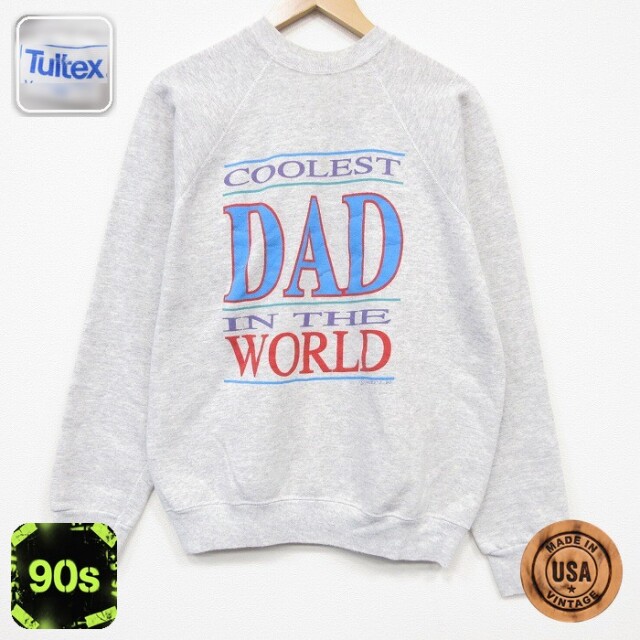 TULTEX 90s 長袖スウェット DAD ラグラン グレー メンズM相当 | 古着